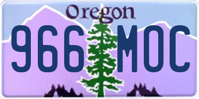 OR license plate 966MOC