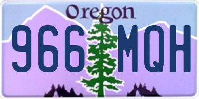 OR license plate 966MQH