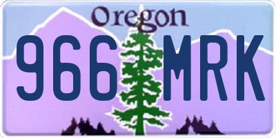 OR license plate 966MRK