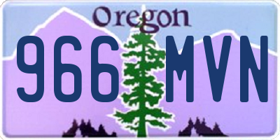 OR license plate 966MVN