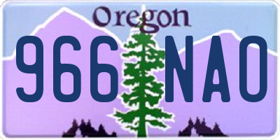 OR license plate 966NAO
