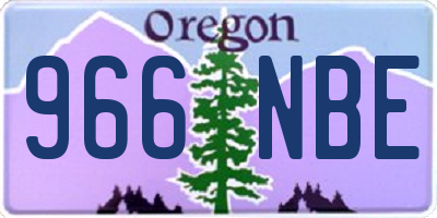OR license plate 966NBE