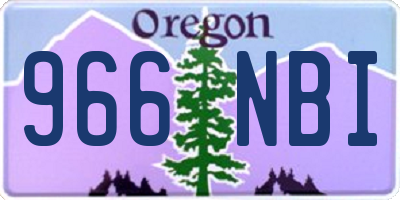 OR license plate 966NBI