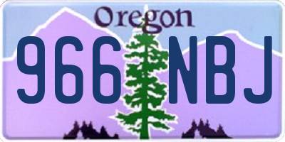 OR license plate 966NBJ