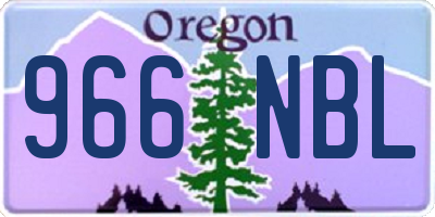 OR license plate 966NBL