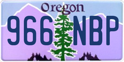 OR license plate 966NBP