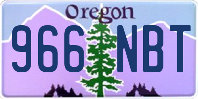 OR license plate 966NBT