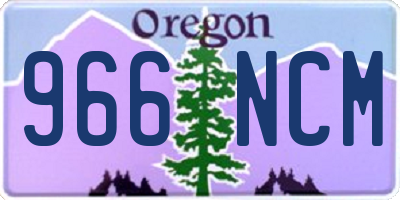 OR license plate 966NCM