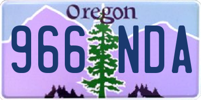 OR license plate 966NDA
