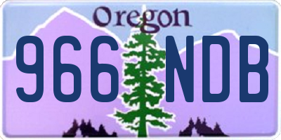 OR license plate 966NDB