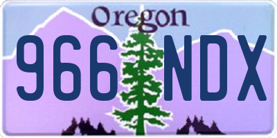 OR license plate 966NDX