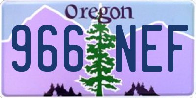 OR license plate 966NEF