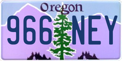 OR license plate 966NEY