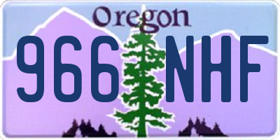 OR license plate 966NHF