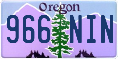 OR license plate 966NIN
