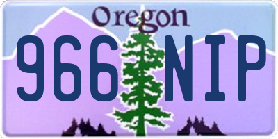 OR license plate 966NIP
