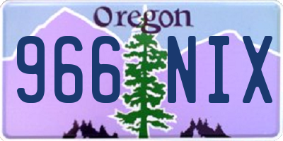 OR license plate 966NIX