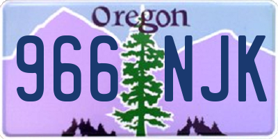 OR license plate 966NJK