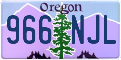 OR license plate 966NJL