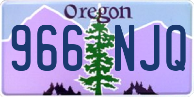 OR license plate 966NJQ