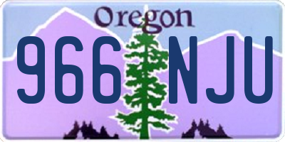 OR license plate 966NJU