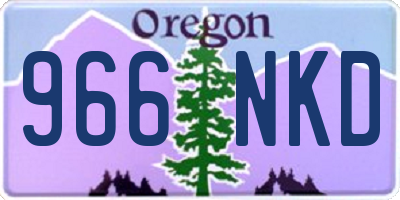 OR license plate 966NKD