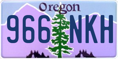 OR license plate 966NKH