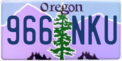 OR license plate 966NKU