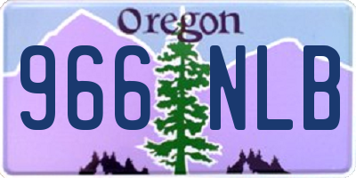 OR license plate 966NLB