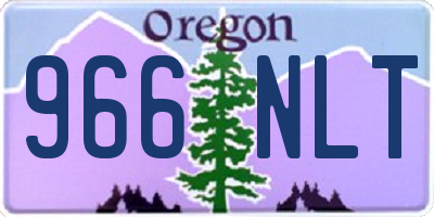 OR license plate 966NLT