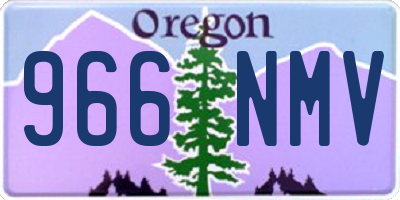 OR license plate 966NMV