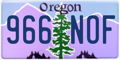 OR license plate 966NOF