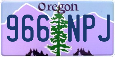 OR license plate 966NPJ