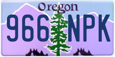 OR license plate 966NPK