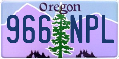 OR license plate 966NPL