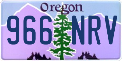 OR license plate 966NRV