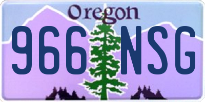 OR license plate 966NSG