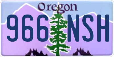 OR license plate 966NSH