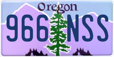 OR license plate 966NSS