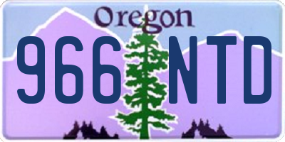 OR license plate 966NTD