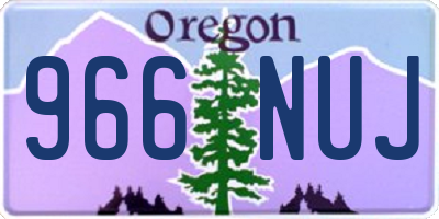 OR license plate 966NUJ