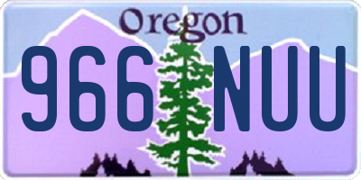OR license plate 966NUU