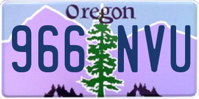 OR license plate 966NVU