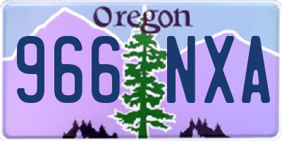 OR license plate 966NXA