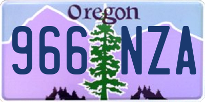 OR license plate 966NZA
