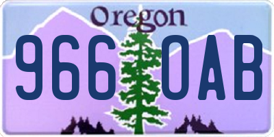OR license plate 966OAB