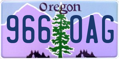 OR license plate 966OAG