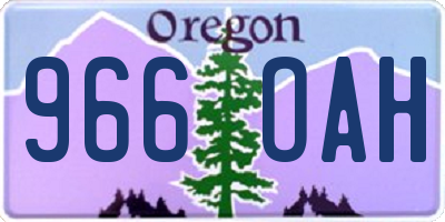 OR license plate 966OAH
