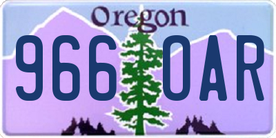 OR license plate 966OAR