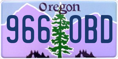 OR license plate 966OBD